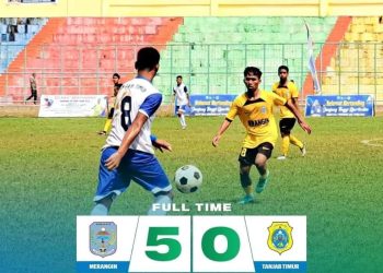 Merangin Robek Gawang Tanjab Timur 5 Gol Tanpa Balas. Foto: FB Asprov PSSI Jambi