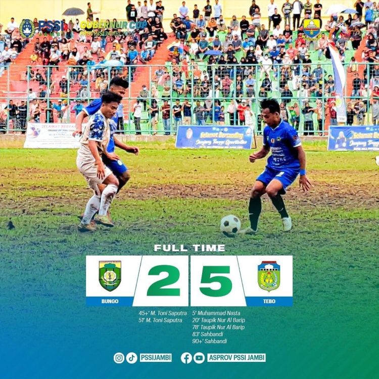 Tebo Melaju ke Final Gubernur Cup 2023. Foto: FB Asprov PSSI Jambi