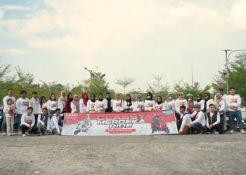 Riders Yamaha Fazzio dan Filano pada event Classy Ride kemerdekaan RI ke-78. Foto: Didit