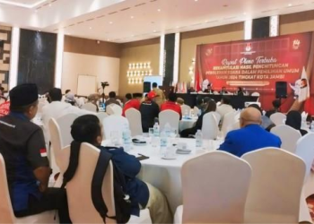 KPU Kota Jambi Gelar Rapat Pleno Rekapitulasi Hasil Penghitungan Suara Pemilu 2024/ Foto: Aln